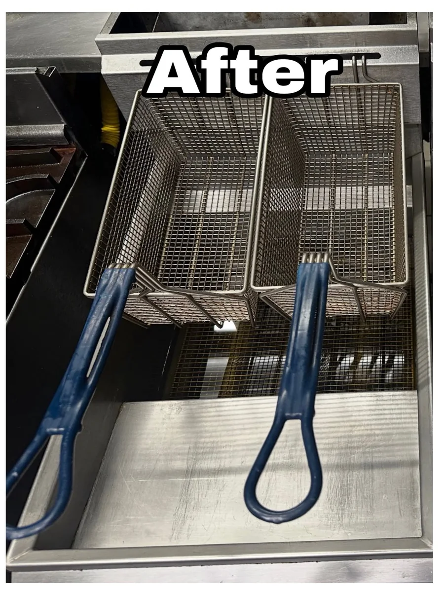 Fryer baskets after cleaning